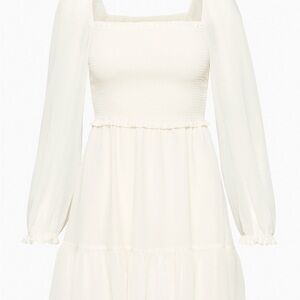 Wilfred Cream Long Sleeve Dress
